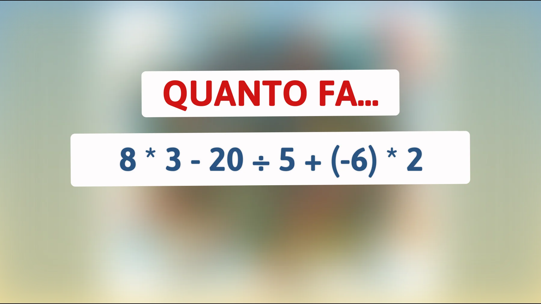 Solo il 1% riesce a risolvere questo calcolo senza sbagliare: ci riesci davvero?"