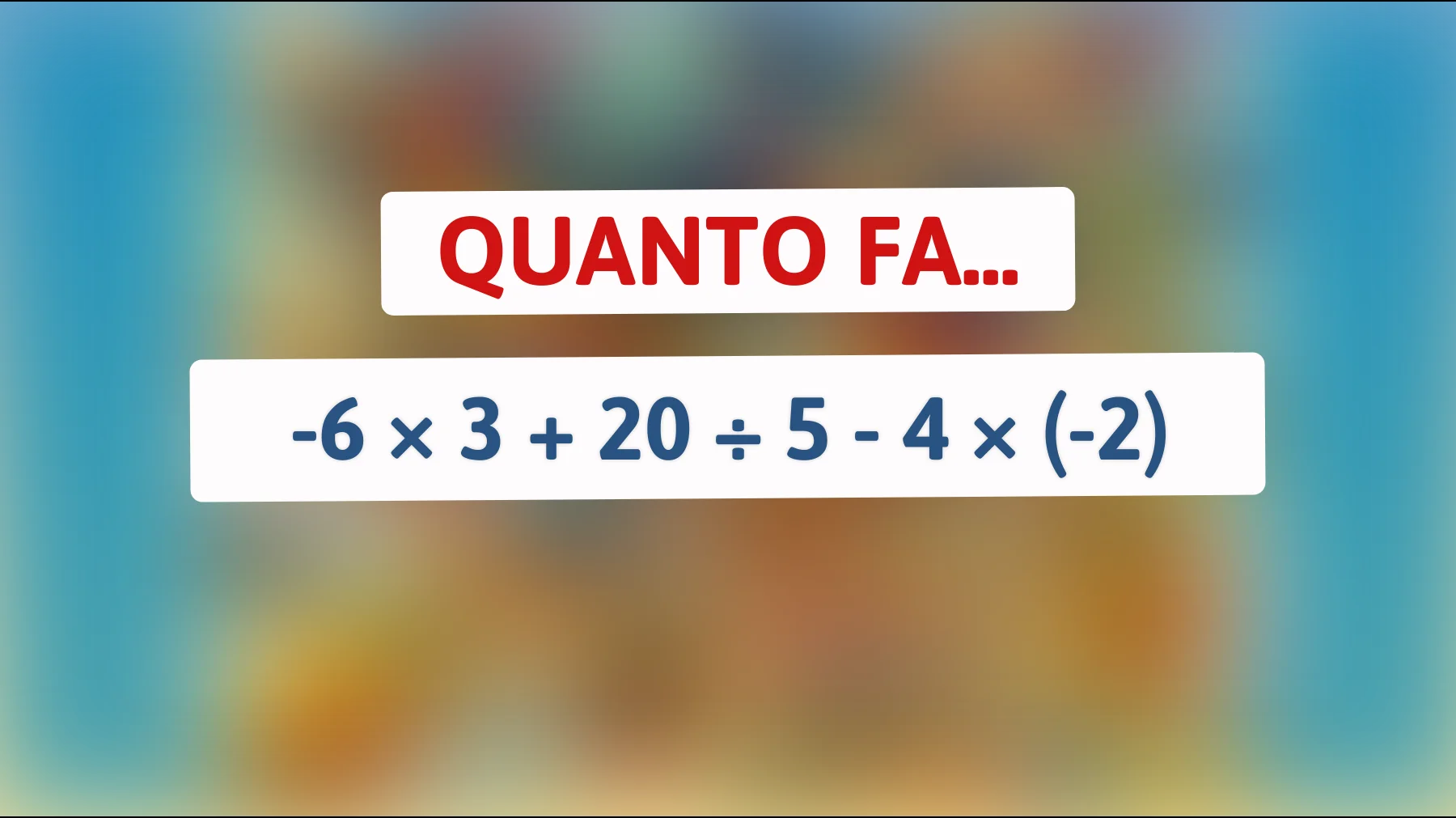 Solo il 3% riesce a risolvere questo calcolo al primo colpo: tu sei tra loro?"