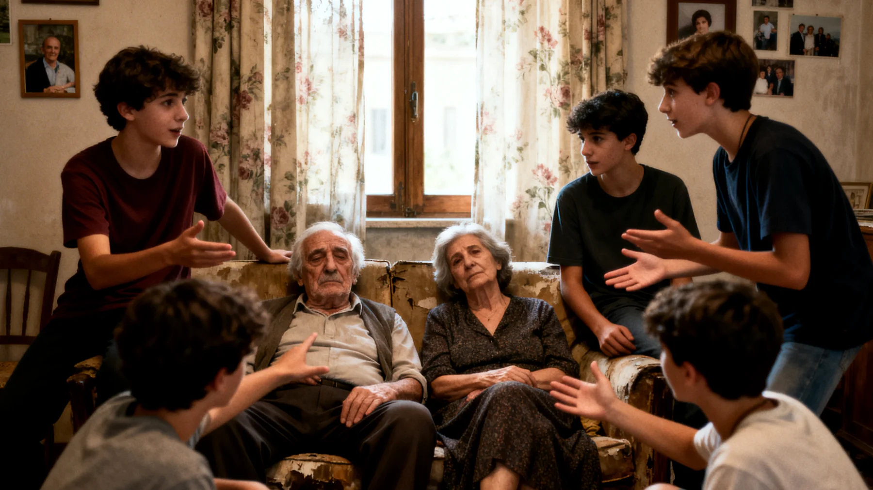 I nonni si trovano in difficoltà perché i nipoti adolescenti mostrano una dipendenza eccessiva da loro, cercando costantemente la loro presenza, approvazione e supporto per ogni decisione, impedendo loro di sviluppare autonomia e creando nei nonni un senso di sovraccarico emotivo e responsabilità."