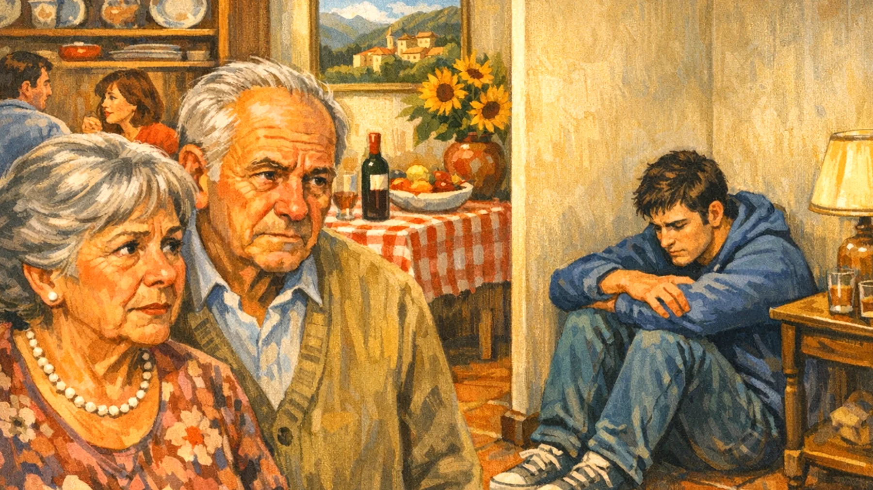 I nonni si preoccupano perché il nipote giovane adulto è molto timido, ha pochi amici e tende a isolarsi socialmente, rifiutando inviti familiari e occasioni di socializzazione"