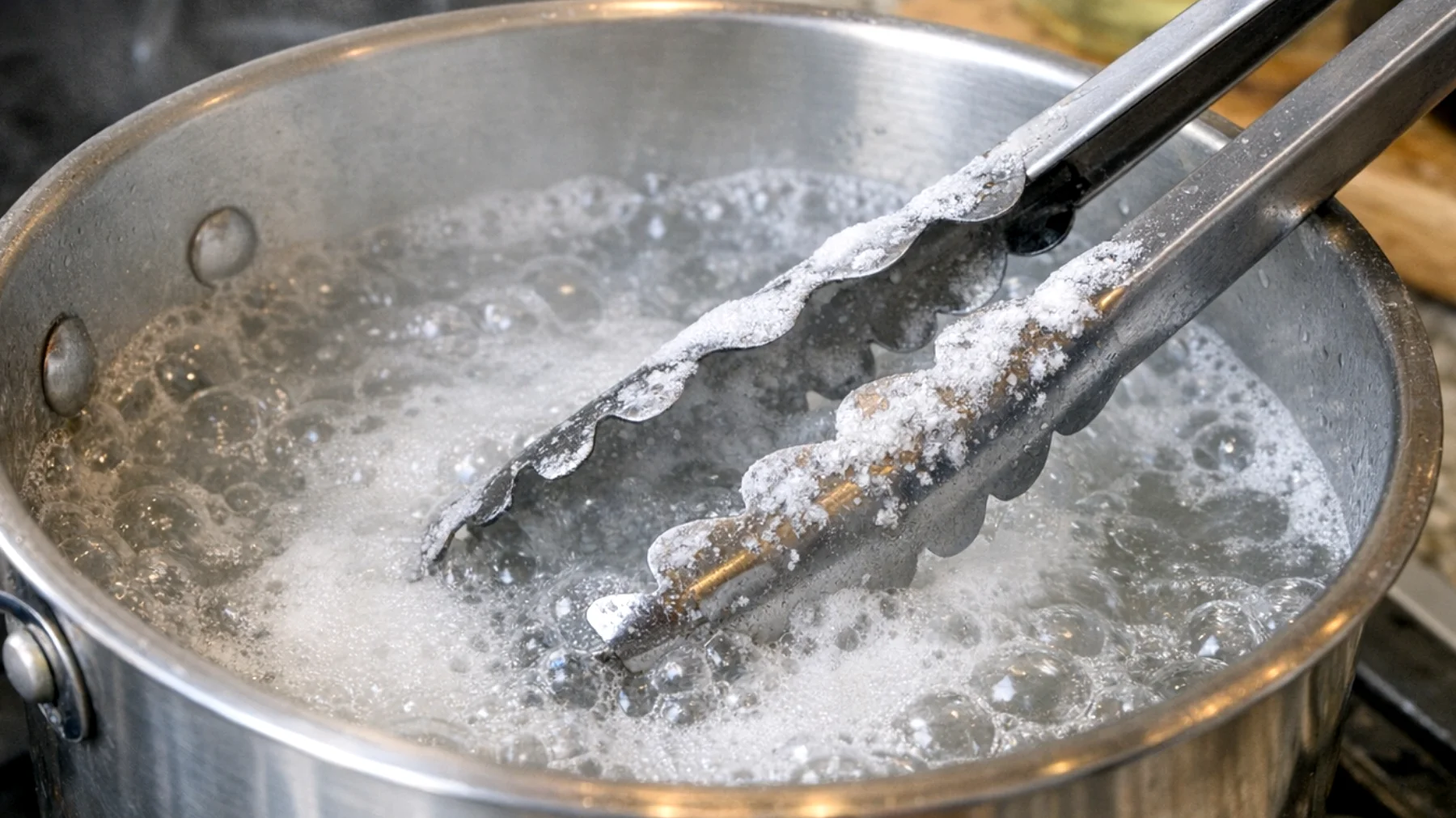Come igienizzare correttamente la pinza per spaghetti senza usare prodotti chimici, eliminando residui di amido e unto che si accumulano tra le scanalature"